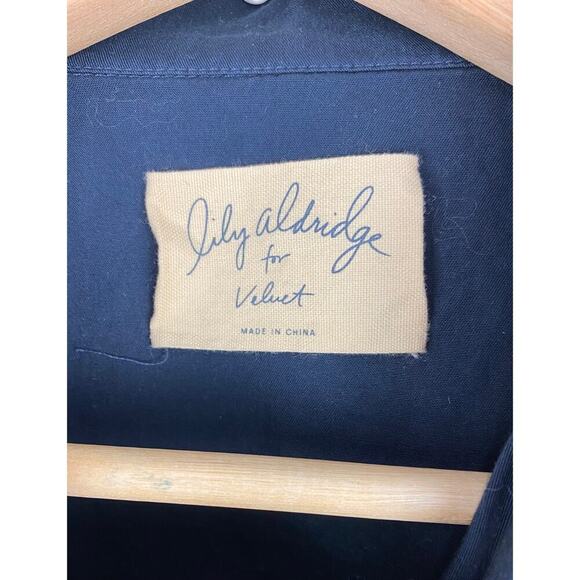 Lily Aldridge for Velvet by Graham & Spencer S Blue Military Utility Jacket - Picture 6 of 12